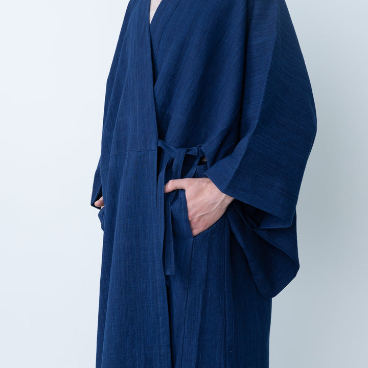 DOTERA (Natural Indigo Dyed Kimono Robe)