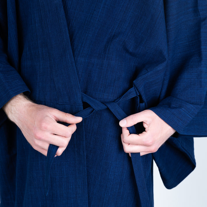 DOTERA (Natural Indigo Dyed Kimono Robe)