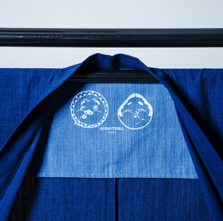 DOTERA (Natural Indigo Dyed Kimono Robe)