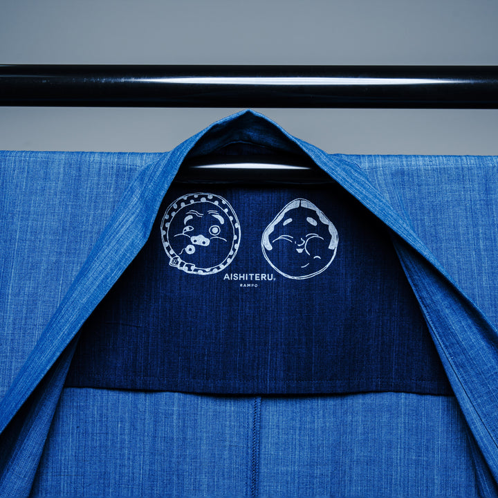 DOTERA (Natural Indigo Dyed Kimono Robe)