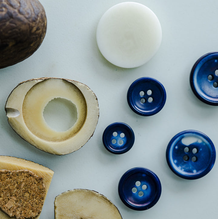 Natural Indigo Mura-dyed Nut Buttons