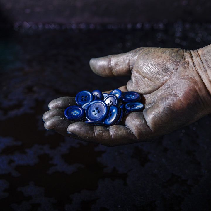 Natural Indigo Mura-dyed Nut Buttons